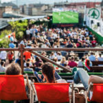 Corvinteto Ruin Bar Budapest Rooftop Watching Sports